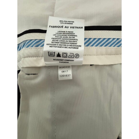 FJ FOOTJOY Black Flat Front Performance Stretch Golf‎ Pants Khakis Size 34x32 - Picture 9 of 10